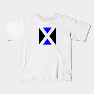 Blue and Black X Logo Kids T-Shirt